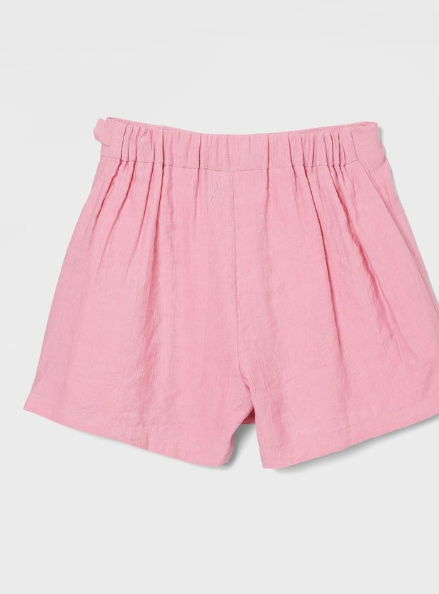 PEPPERMINT Girls Bow-Detailed Top with Skort