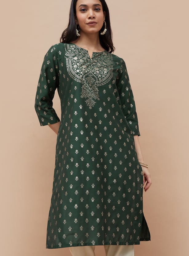 MELANGE Ethnic Motif Straight Kurta