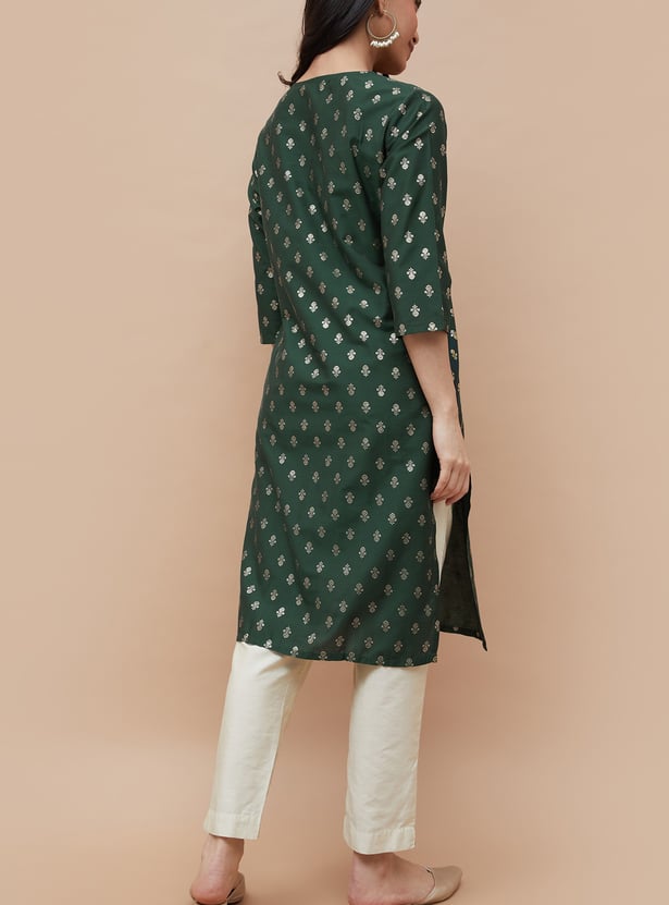 MELANGE Ethnic Motif Straight Kurta