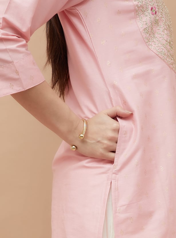 MELANGE Embroidered Straight Kurta