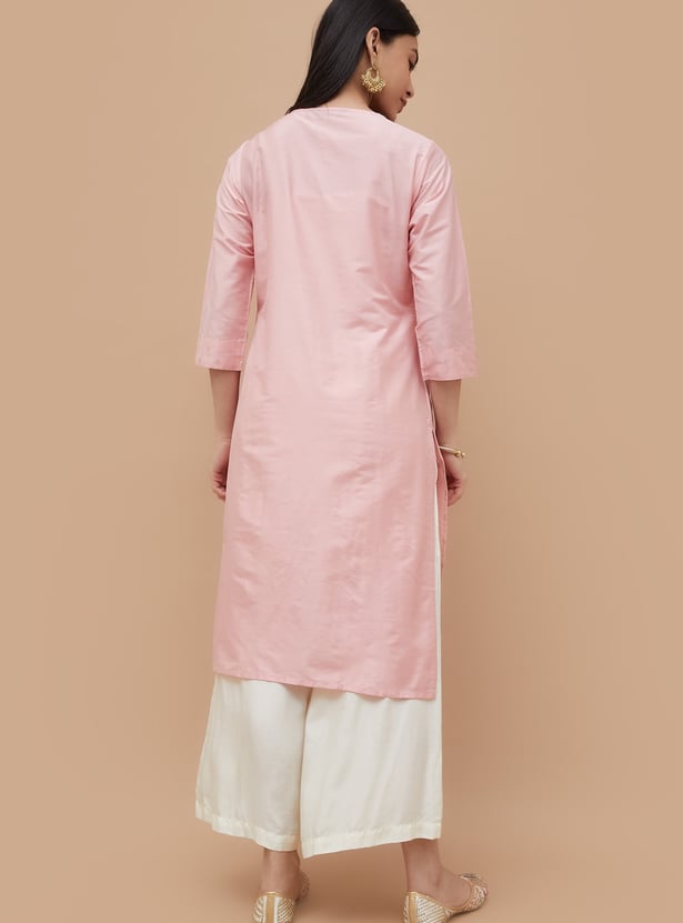 MELANGE Embroidered Straight Kurta