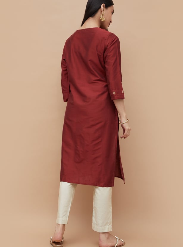 MELANGE Ethnic Motif Straight Kurta