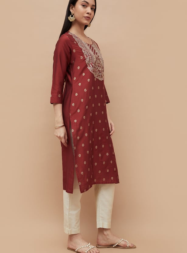 MELANGE Ethnic Motif Straight Kurta