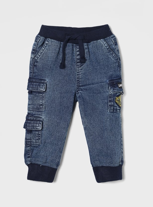 JUNIORS Boys The Lion King Appliqued Denim Joggers