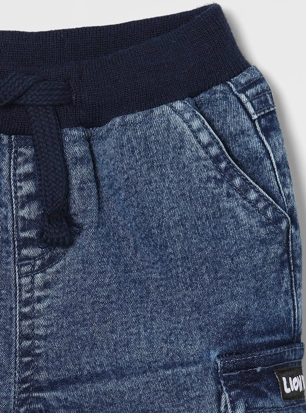 JUNIORS Boys The Lion King Appliqued Denim Joggers