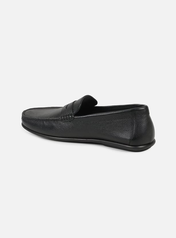 LOUIS PHILIPPE Textured Penny Loafers