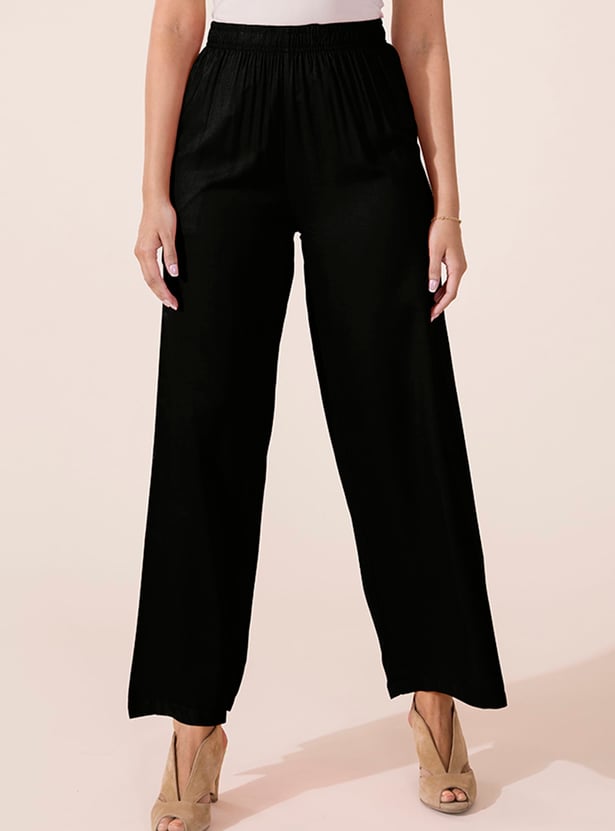GO COLORS Solid Palazzos