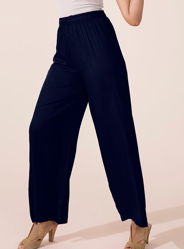 GO COLORS Solid Palazzos