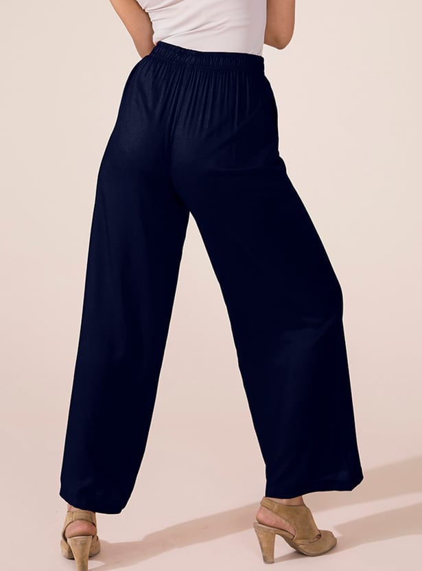 GO COLORS Solid Palazzos