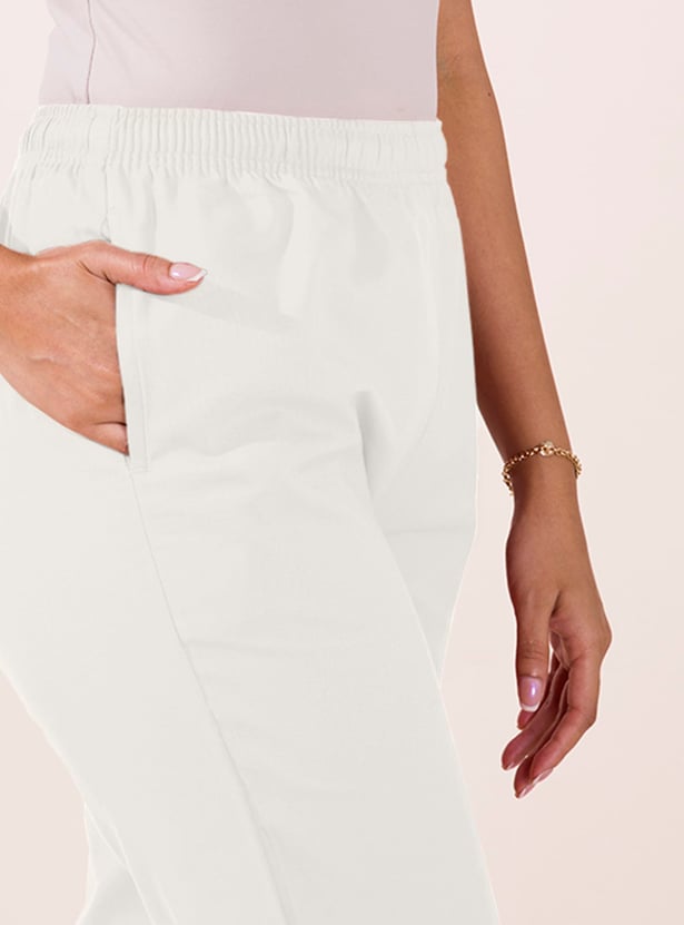 GO COLORS Solid Straight Pants