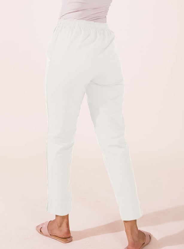 GO COLORS Solid Straight Pants