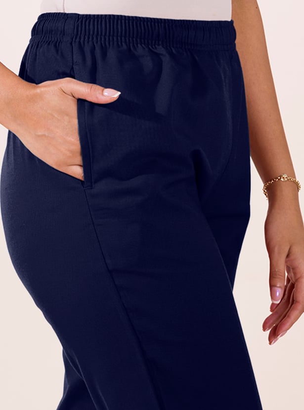 GO COLORS Solid Straight Pants