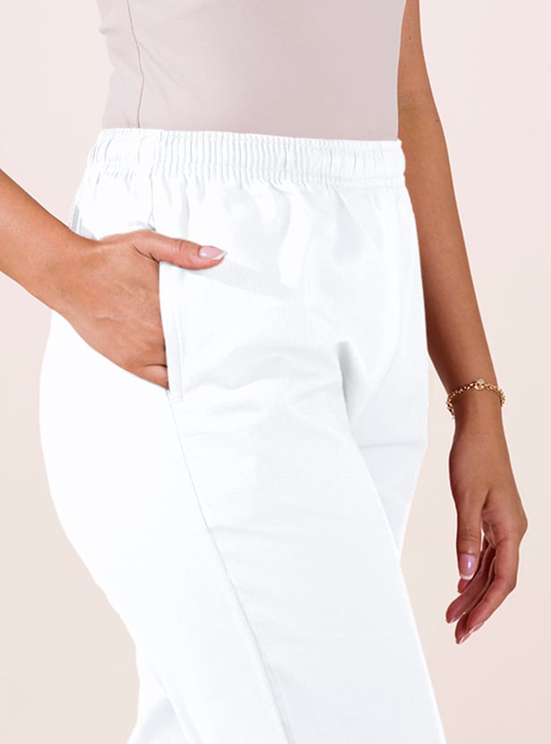 GO COLORS Solid Straight Pants