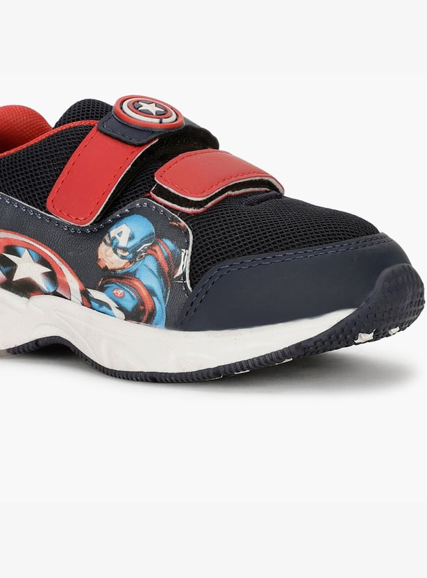 BATA Boys Captain America Print Sneakers