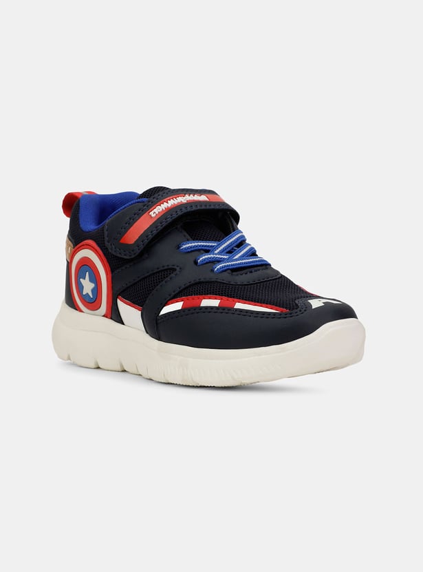 BATA Boys Bubblegummers Disney Captain America Sneakers