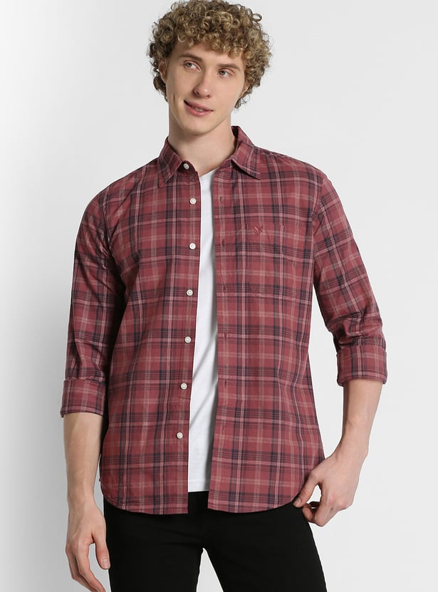 AMERICAN EAGLE Checked Regular Fit Shirt