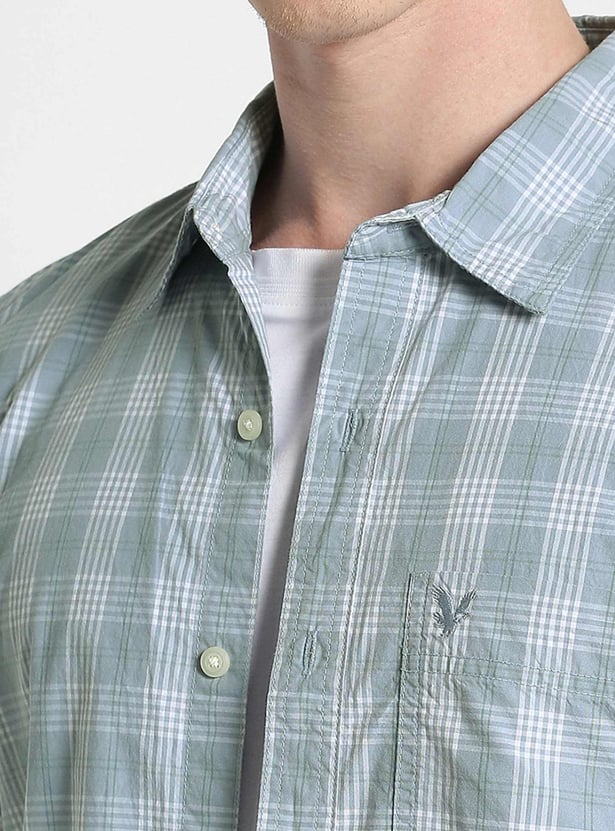 AMERICAN EAGLE Checked Regular Fit Shirt