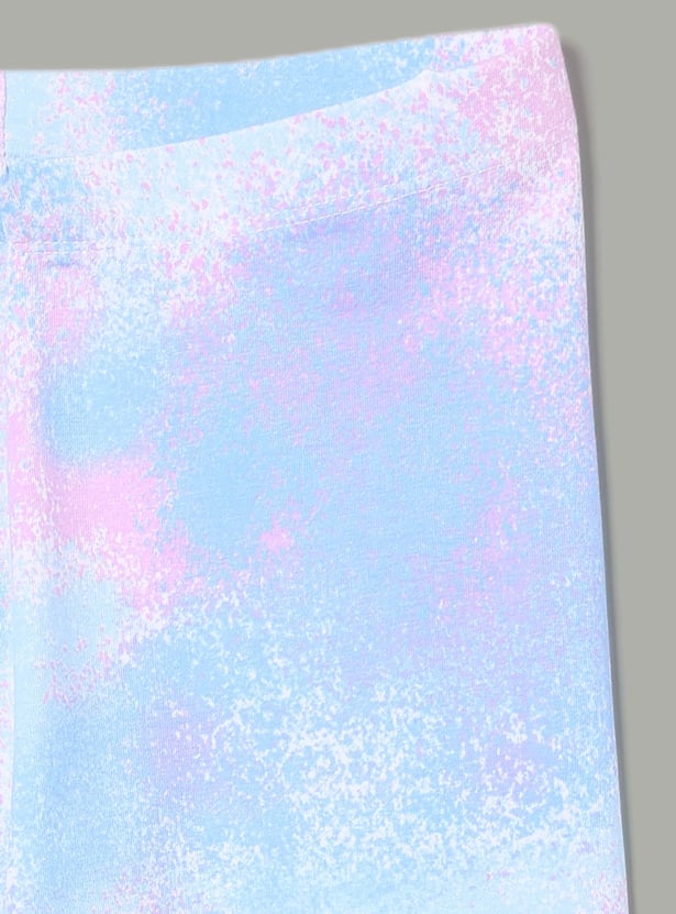 FAME FOREVER Girls Tie-Dye Elasticated Leggings