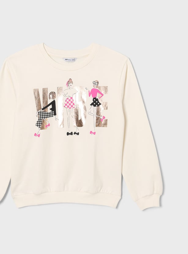 FAME FOREVER Girls Graphic Print Sweatshirt