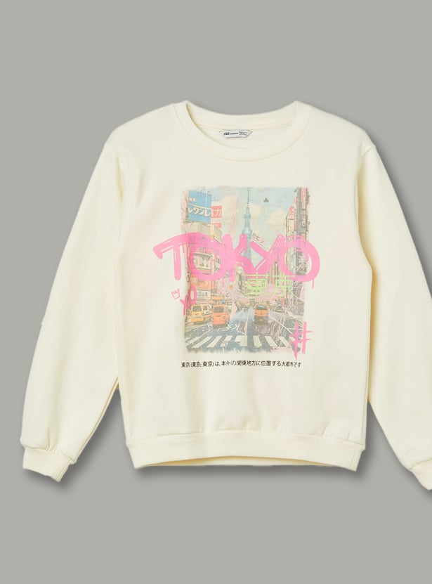 FAME FOREVER Girls Printed Sweatshirt