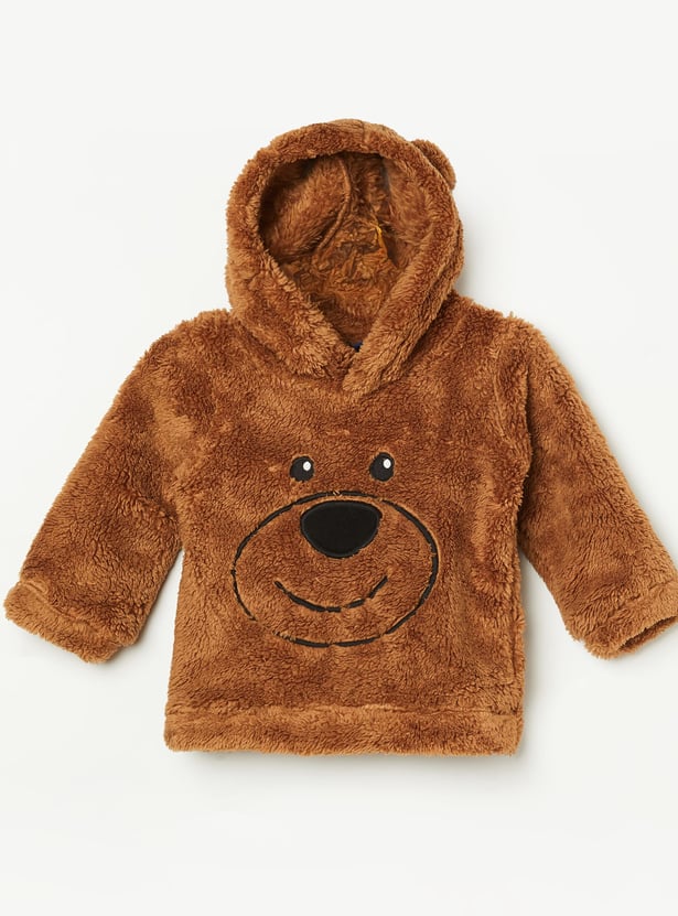JUNIORS Boys Textured Hooded Sweatshirt