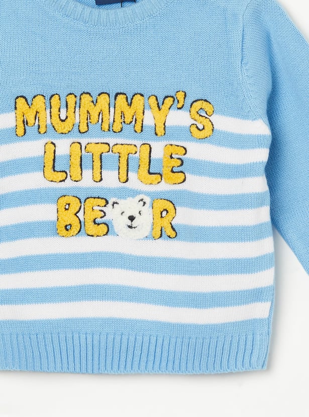 JUNIORS Boys Striped Sweater