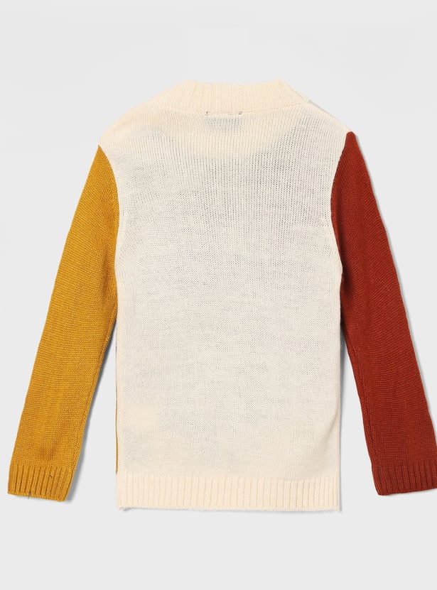 JUNIORS Boys Bears Knit Sweater
