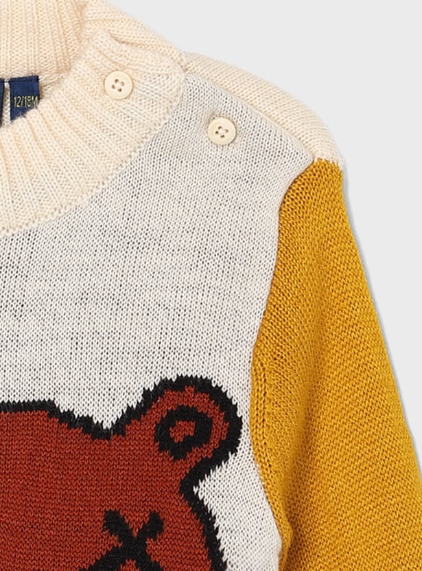 JUNIORS Boys Bears Knit Sweater