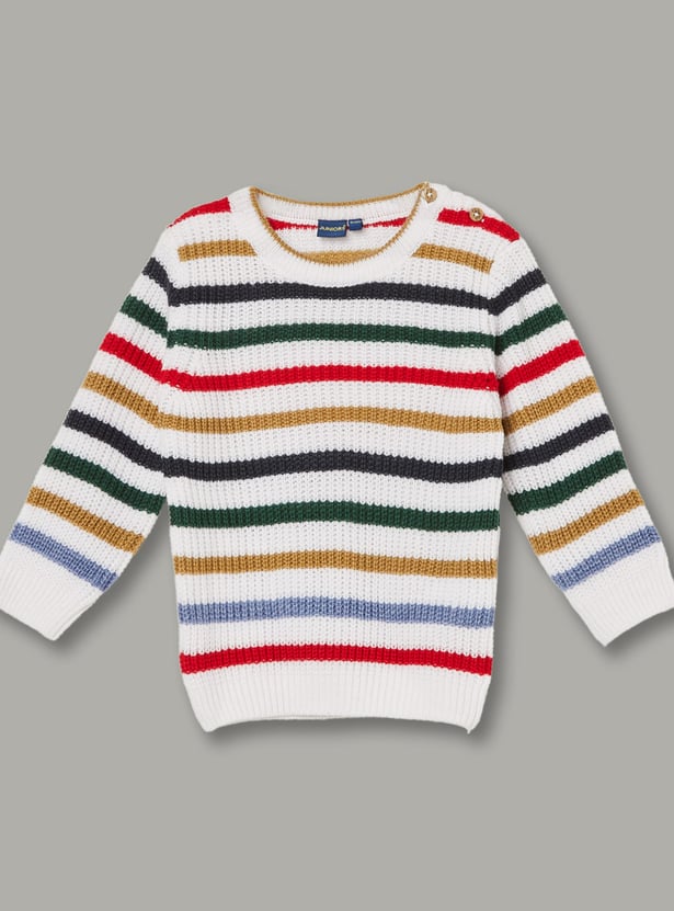 JUNIORS Boys Striped Sweater