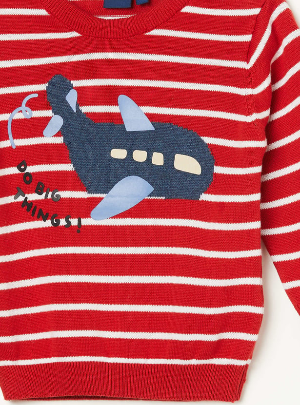 JUNIORS Boys Graphic Knitted Sweater