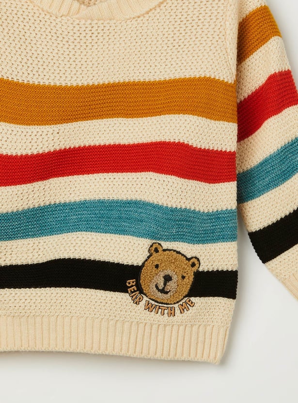 JUNIORS Boys Striped Knit Sweater