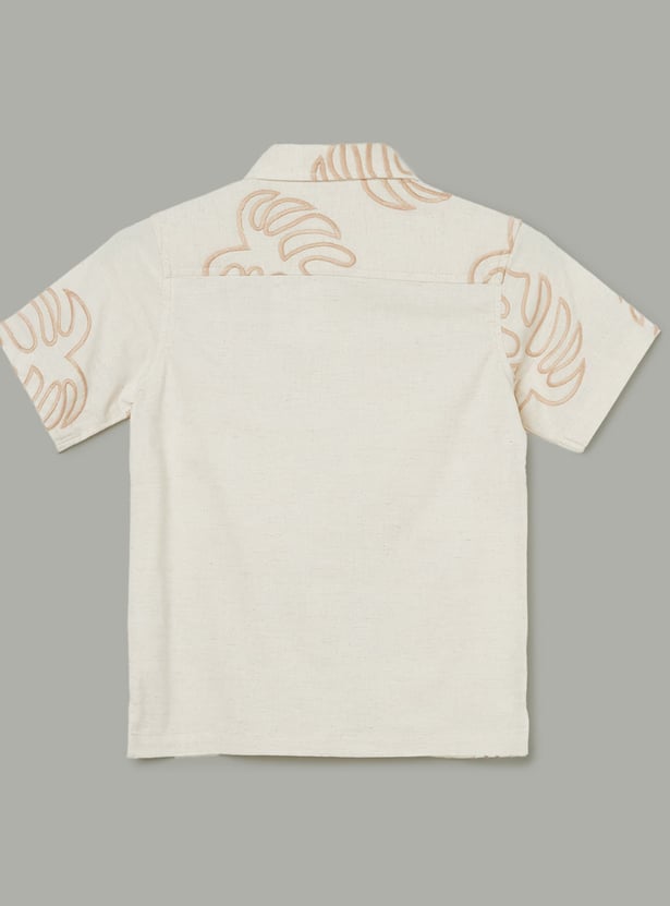 FAME FOREVER Boys Embroidered Shirt
