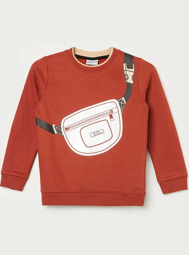 FAME FOREVER Graphic Print Sweatshirt