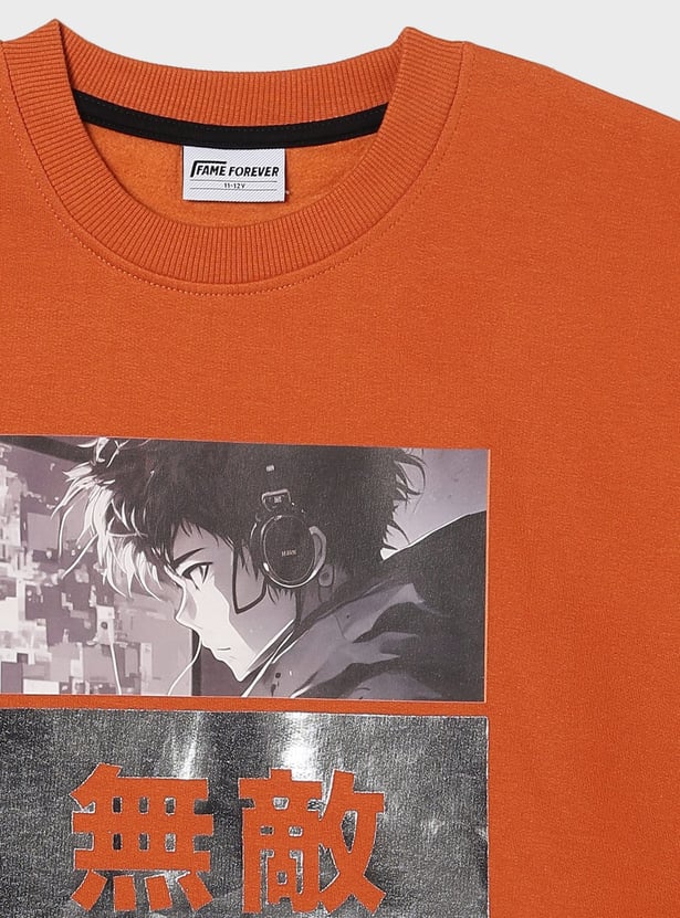 FAME FOREVER Boys Graphic Print Sweatshirt