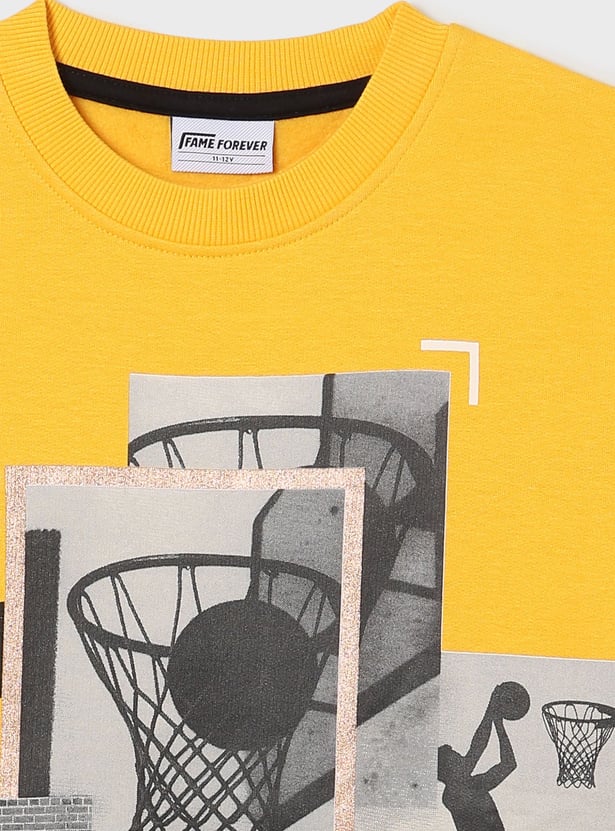 FAME FOREVER Boys Graphic Print Sweatshirt