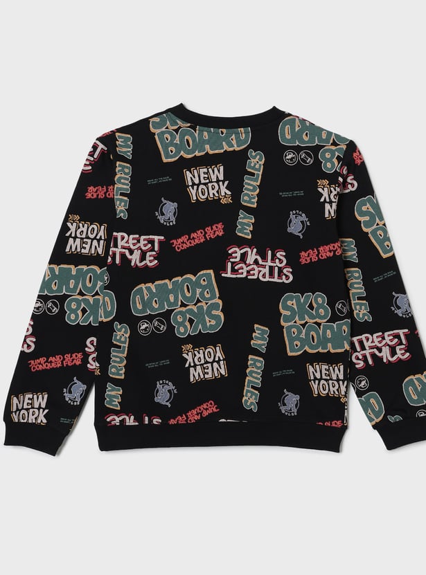 FAME FOREVER Boys Typographic Print Sweatshirt