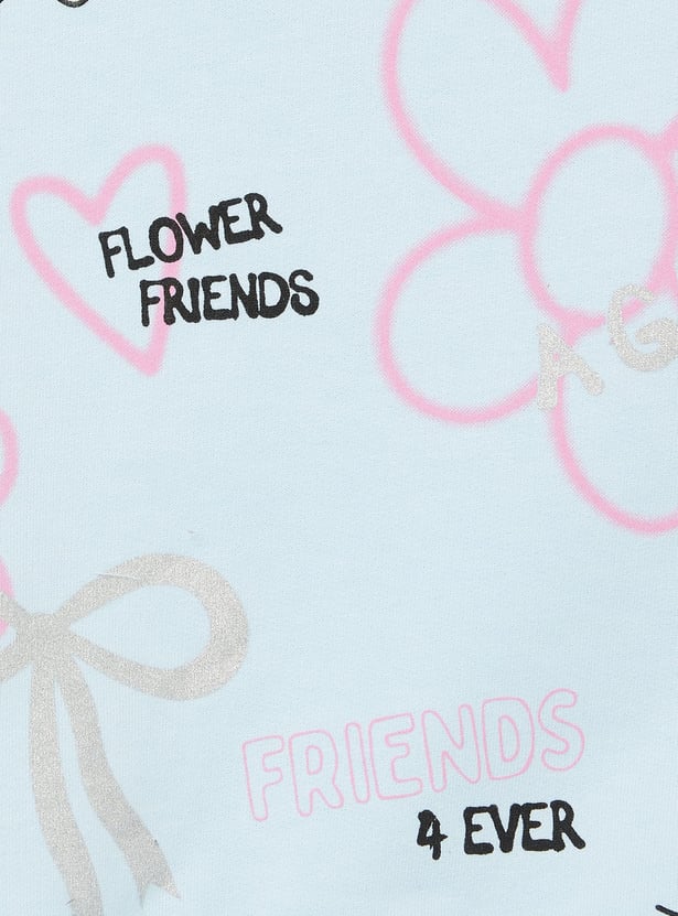 FAME FOREVER Girls Floral Print Sweatshirt
