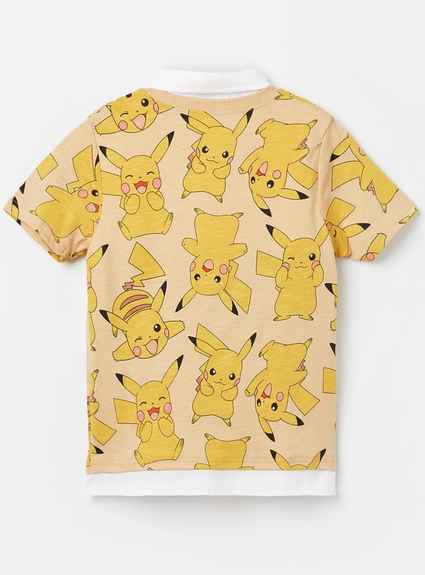 FAME FOREVER Boys Pikachu Printed T-shirt