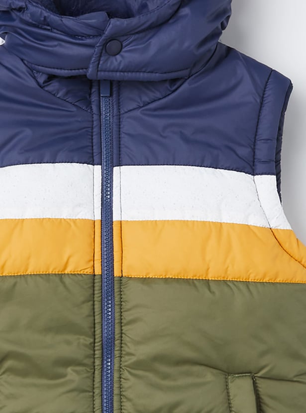 FAME FOREVER Boys Colourblock Hooded Gilet