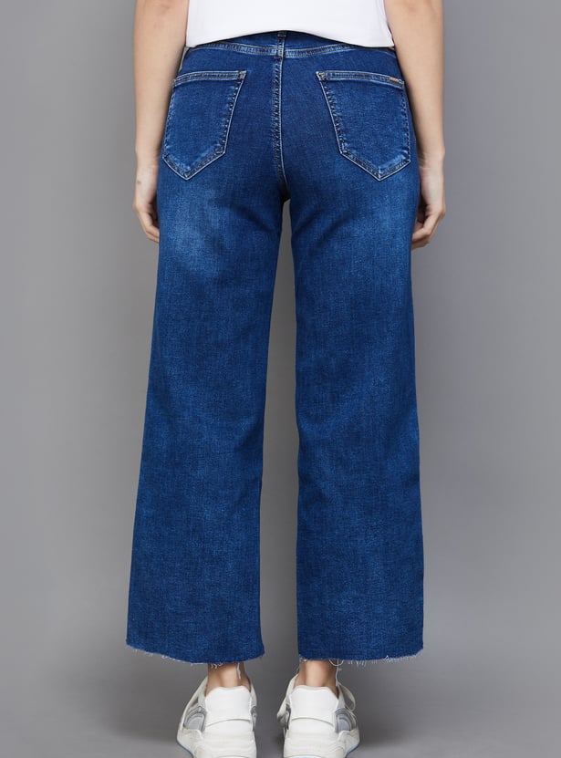 KRAUS Medium Washed Wide Leg Jeans