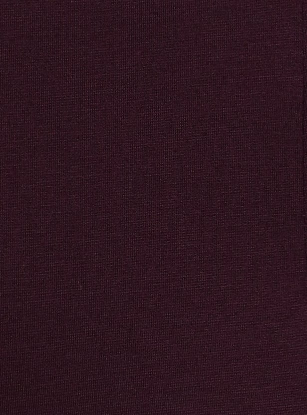 KRAUS Solid Wide Leg High-Rise Trousers