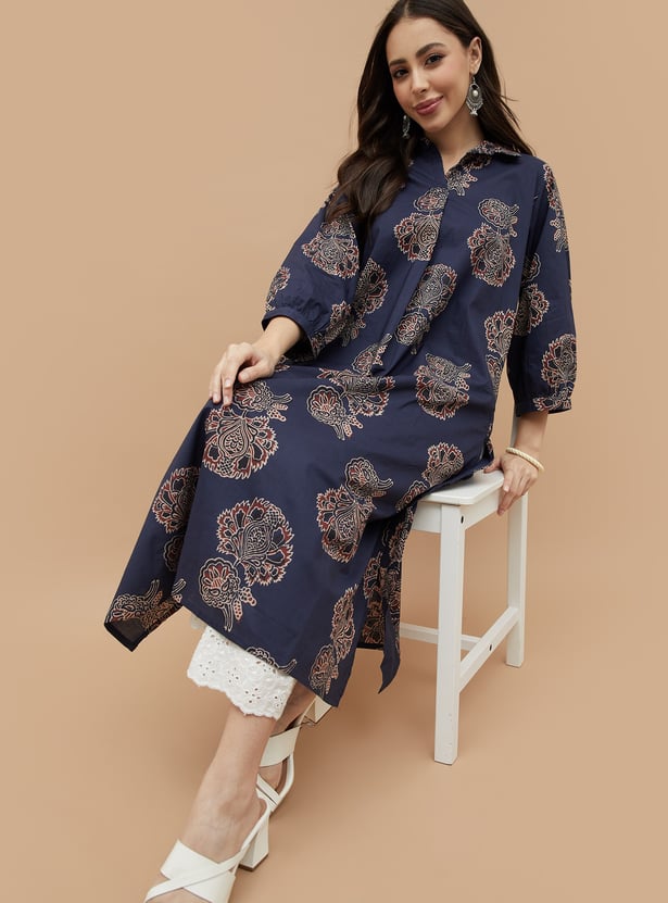 MELANGE Ethnic Motif Straight Kurta