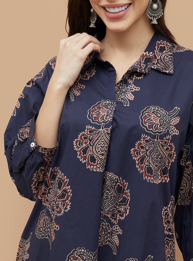 MELANGE Ethnic Motif Straight Kurta