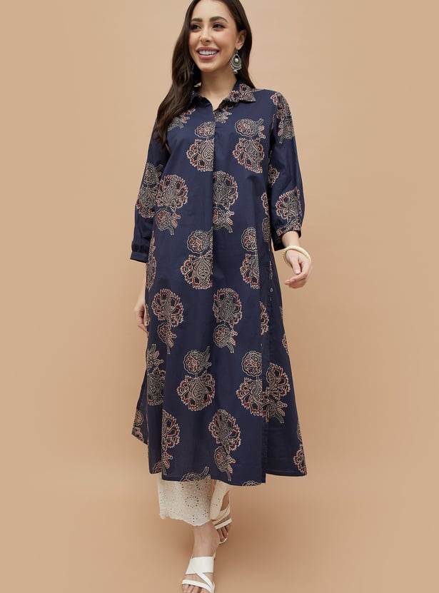 MELANGE Ethnic Motif Straight Kurta