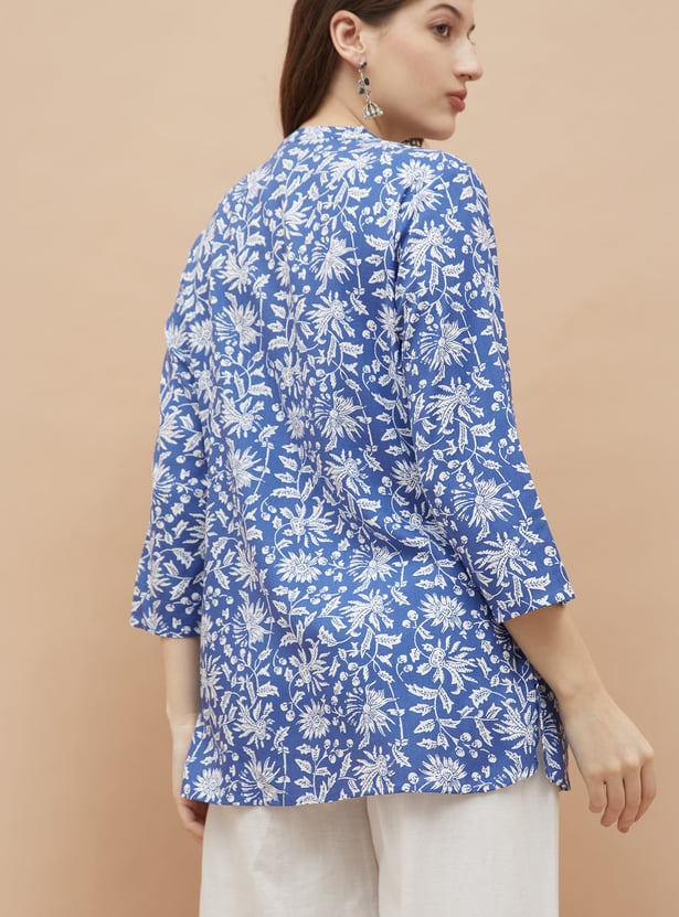 MELANGE Floral Print Straight Kurti