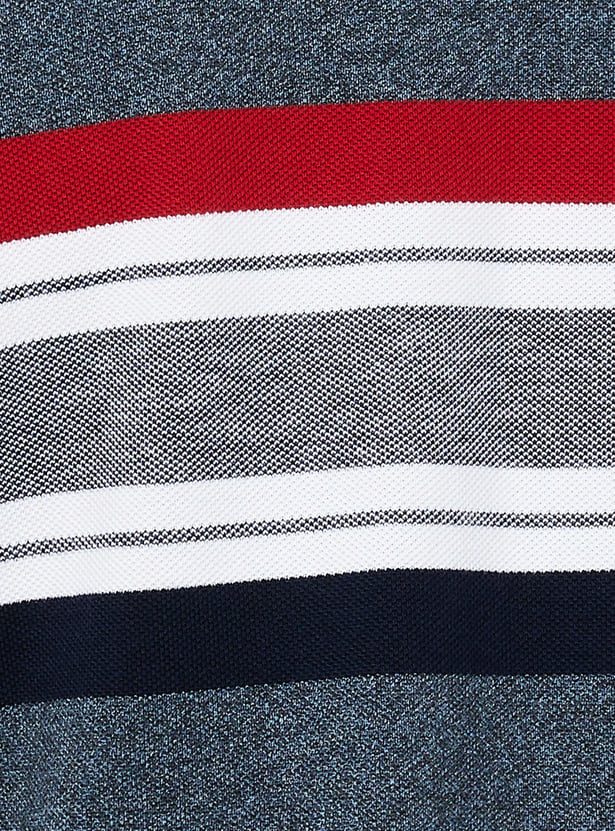 FAHRENHEIT Striped Polo T-shirt