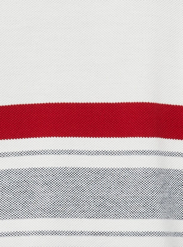 FAHRENHEIT Striped Polo T-shirt