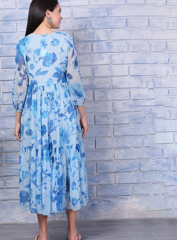 W Floral Print A-line Dress