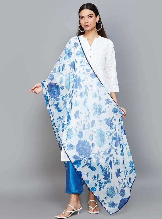 W Floral Print Dupatta