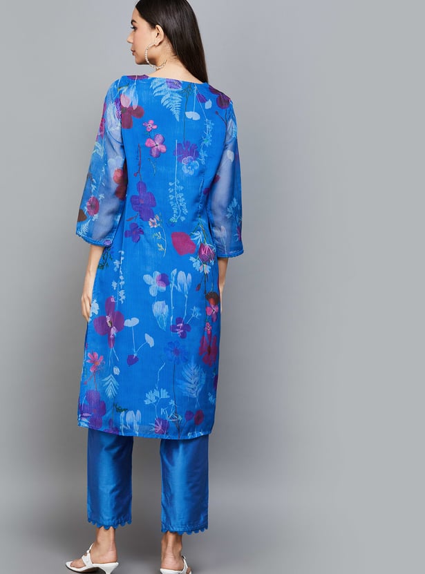 W Floral Print Straight Kurta
